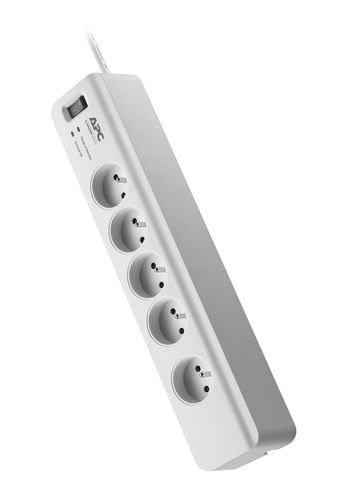 APC PM5-FR surge protector White 5 AC outlet(s) 230 V 1.83 m
