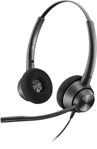 POLY EncorePro 320 with Quick Disconnect Binaural Headset TAA