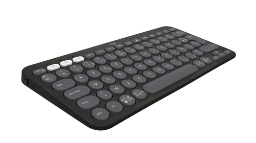 Logitech Pebble Keys 2 K380s keyboard Universal RF Wireless + Bluetooth AZERTY French Graphite