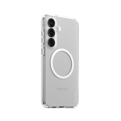 PanzerGlass CARE™ by ® Urban Combat Case Transparent w. White Qi Compatible Samsung Galaxy S25+ mobiele telefoon behuizingen Hoes Transparant