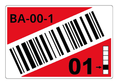Brother LTZ14090FCB self-adhesive label Rectangle Red