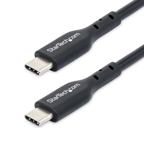 StarTech.com Câble de Charge USB-C de 4m, Charge et Synchronisation, 60W (3A) PD, Câble de Charge USB 2.0 pour Ordinateur Portable, Gaine TPE - Cordon de Charge USB C Noir