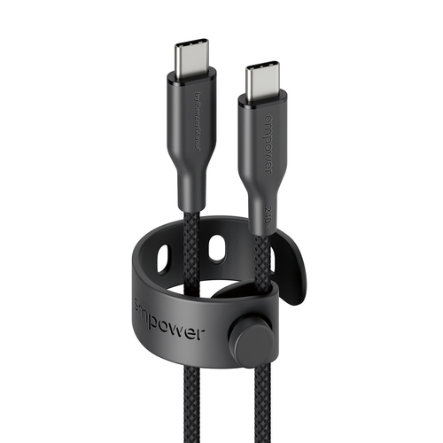 PanzerGlass empower™ by ® Racing 240W USB-C to USB-C Cable | USB 2.0 | 1.2M | Space Black