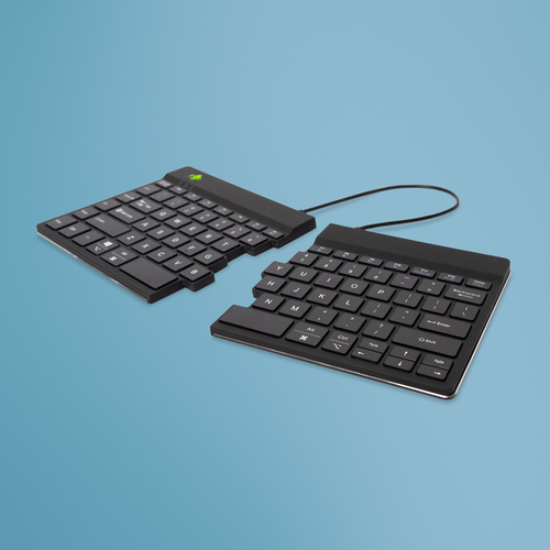 R-Go Tools Clavier ergonomique R-Go Split Break avec logiciel de pause, clavier ergonomique divisé, QWERTY (US), bluetooth, noir