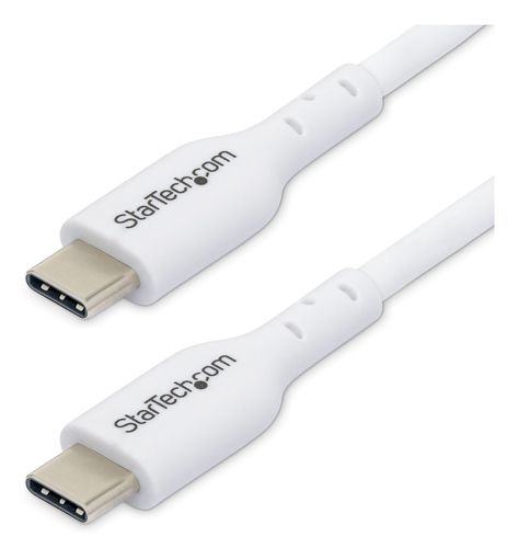 StarTech.com Câble de Charge USB-C de 1m, Charge et Synchronisation, 60W (3A) PD, Câble de Charge USB 2.0 pour Ordinateur Portable - Cordon de Charge USB C Blanc
