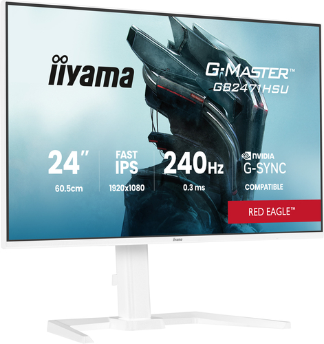 iiyama G-MASTER GB2471HSU-W1 écran plat de PC 60,5 cm (23.8") 1920 x 1080 pixels Full HD LED Blanc