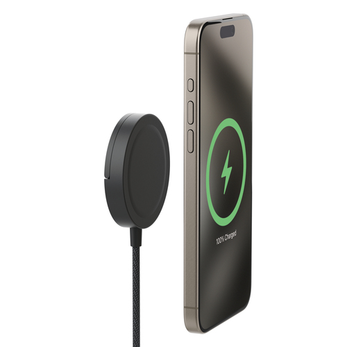 mophie Qi2 Magnetic Charger Smartphone Zwart USB Draadloos opladen Snel opladen Binnen