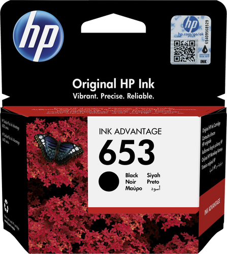 HP 653 Black Original Ink Advantage Cartridge