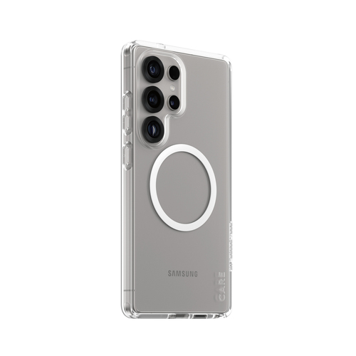 PanzerGlass CARE™ by ® Urban Combat Case Transparent w. White Qi Compatible Samsung Galaxy S25 Ultra mobiele telefoon behuizingen Hoes Transparant