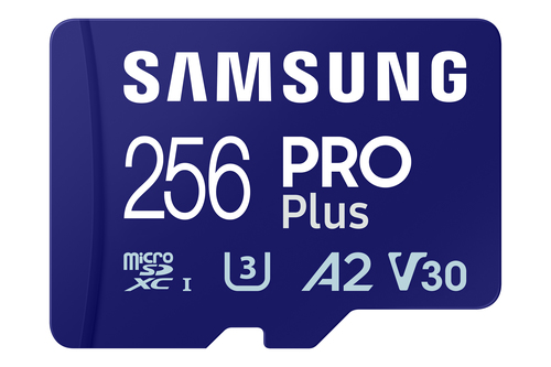 Samsung PRO Plus MB-MD256SA/EU flashgeheugen 256 GB MicroSD UHS-I Klasse 3 Samsung PRO Plus MB-MD256SA/EU flashgeheugen 256 GB MicroSD UHS-I Klasse 3
