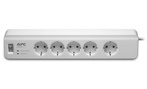 APC PM5-GR surge protector White 5 AC outlet(s) 230 V 1.83 m
