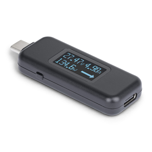 StarTech.com Testeur de Puissance USB-C, Multimètre Numérique, Voltmètre et Ampèremètre Bidirectionnel, Jusqu'à 240W PD EPR, Testeur de Puissance Portable pour Câble et Port USB-C