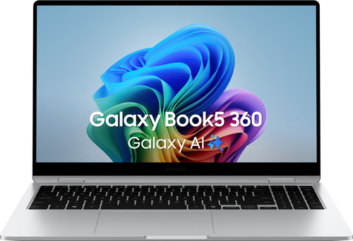 Samsung Galaxy Book5 360 Intel Core Ultra 7 256V Laptop 39.6 cm (15.6") Touchscreen Full HD 16 GB LPDDR5x-SDRAM 512 GB SSD Wi-Fi 7 (802.11be) Windows 11 Home Silver