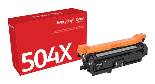 Everyday ™ Black Toner by Xerox compatible with HP 504X (CE250X), High capacity