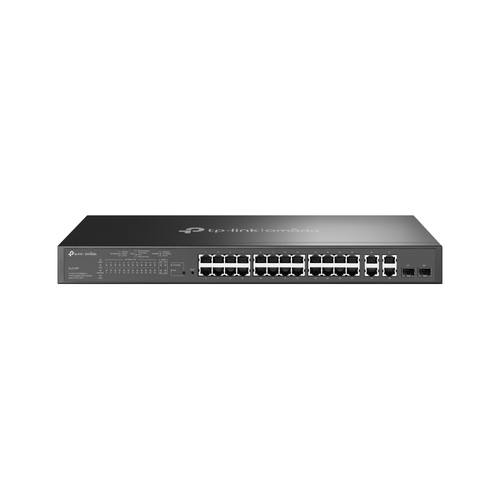 TP-Link Omada SL2428P commutateur réseau Géré L2 Fast Ethernet (10/100) Connexion Ethernet, supportant l'alimentation via ce port (PoE) 1U Noir