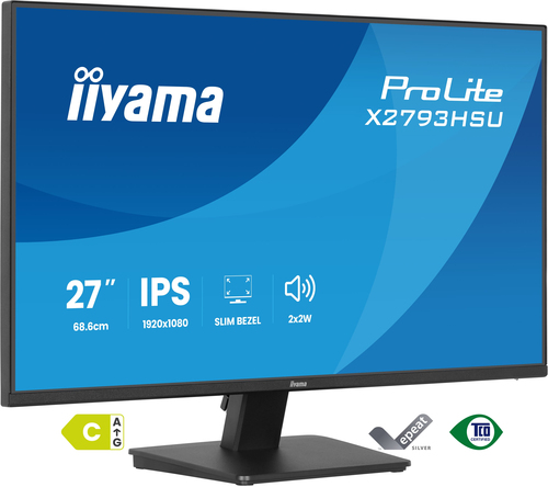 iiyama ProLite X2793HSU-B1 écran plat de PC 68,6 cm (27") 1920 x 1080 pixels Full HD LED Noir