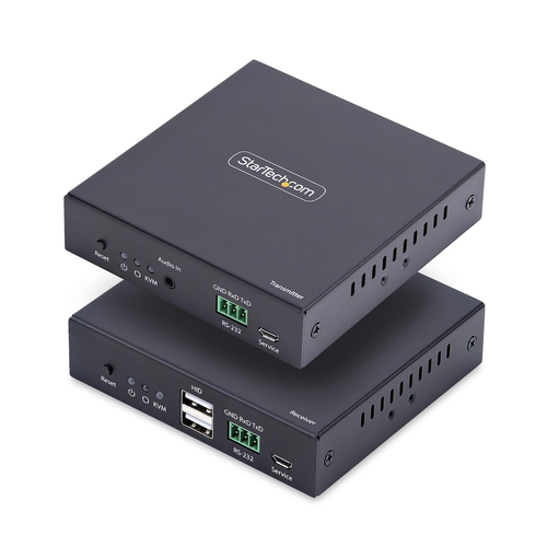 StarTech.com Extender KVM HDMI sur Réseau IP, 4K 60Hz, Sans Pilote, HDMI et USB sur Ethernet/CAT6, AVoIP, Kit Émetteur et Récepteur, Inclut les Kits de Montage