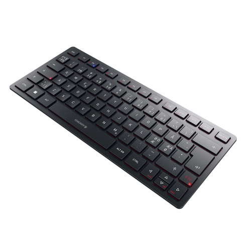 CHERRY KW 9200 MINI keyboard Universal USB + RF Wireless + Bluetooth QWERTY Nordic Black