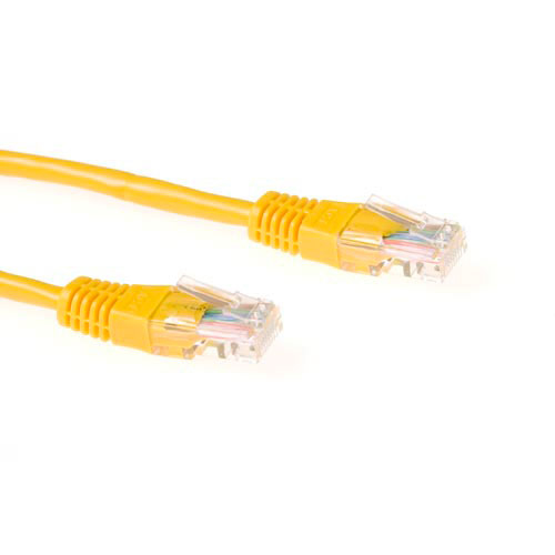 ACT Yellow 1.5 meter U/UTP CAT6 patch cable with RJ45 connectors