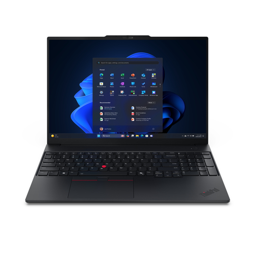 Lenovo ThinkPad E16 Gen 3 (Intel) Copilot+ PC Intel Core Ultra 7 256V Laptop 40,6 cm (16") WUXGA 16 GB LPDDR5x-SDRAM 512 GB SSD Wi-Fi 6E (802.11ax) Windows 11 Pro Engels Zwart