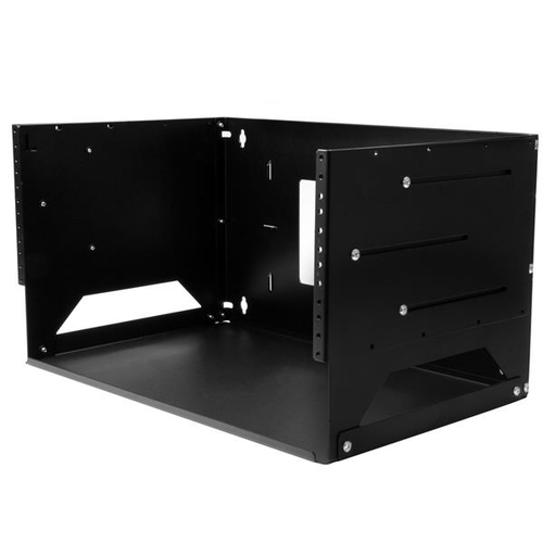 StarTech.com Rack Réseau Mural 4U à 2 Montants avec Étagère Intégrée, Rack de Données Mural avec Profondeur Ajustable pour Équipement AV/Ordinateur/IT, Petit Rack de Serveur Mural - Conforme TAA
