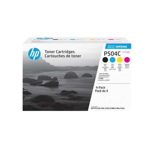 Samsung CLT-P504C 4-pack originele cyaan/magenta/gele/zwarte tonercartridge