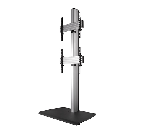 B-Tech SYSTEM X - Universal Dual Stack Flat Screen Floor Stand (VESA 600 x 400) - 1.8m