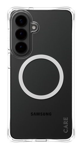 PanzerGlass CARE™ by ® Samba Case Transparent w. White Qi Samsung Galaxy S26+