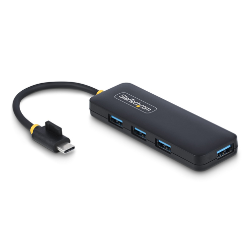 StarTech.com Hub USB-C 4 Ports, 5Gbps, USB-C vers 4x USB-A, Alimenté par Bus, Mini Hub de Voyage, Splitter USB 3.0 Multiport, Hub Portable, Protection contre les Surintensités