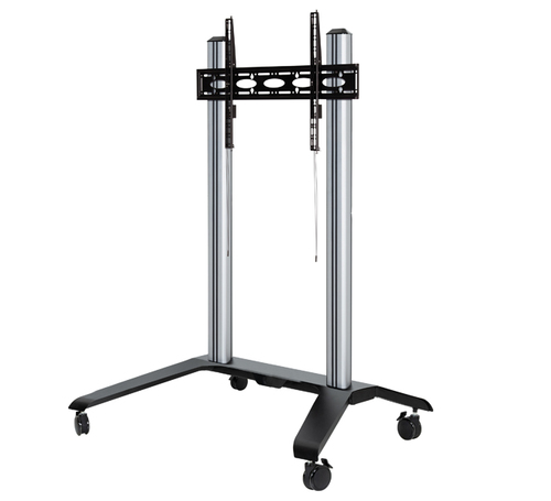 B-Tech BT8564 monitor mount / stand 3.05 m (120") Floor Black, Silver