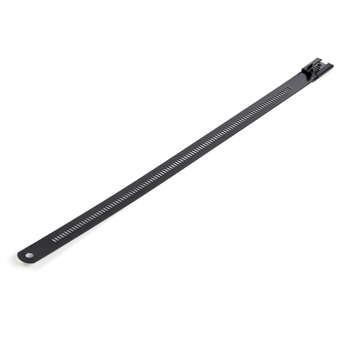 StarTech.com Colliers de Serrage Métalliques 22 cm - Largeur 7 mm - Diam. de Faisceau 55mm - Résistance 45 kg - Acier Inoxydable 316 Recouvert de Nylon - Attaches Métalliques détectables - 50 pcs