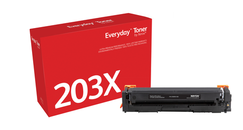 Everyday ™ Black Toner by Xerox compatible with HP 202X (CF540X/CRG-054HBK), High capacity