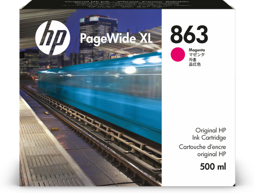 HP 863 500-ml Magenta PageWide XL Ink Cartridge