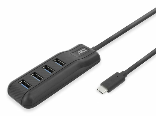 ACT AC6420 interface hub USB 3.2 Gen 1 (3.1 Gen 1) Type-C 5000 Mbit/s Black