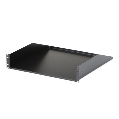 StarTech.com Étagère de racks de serveur 2U : étagère en porte-à-faux universelle montée en rack pour rack et armoire d'équipement réseau de 19&amp;quot;. Acier robuste : supporte un poids de 56 kg. Tiroir profond de 18", noir