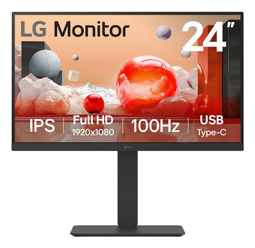 LG 24BA650 écran plat de PC 60,5 cm (23.8") 1920 x 1080 pixels Full HD LED Noir