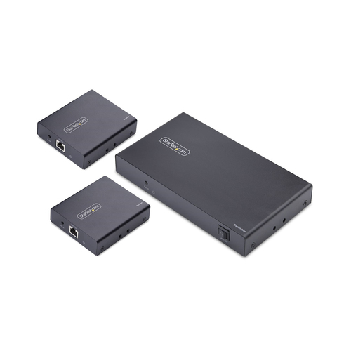 StarTech.com Rallonge et Répartiteur HDMI 4 Ports sur CAT6, 4K 60 Hz, Jusqu'à 70 m, Kit de Distribution HDMI 1x4 sur Ethernet avec IR et Alimentation par Câble