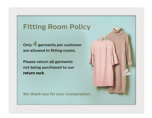 Philips 13BDL4150IW Digital signage flat panel 33 cm (13") Wi-Fi UXGA White Built-in processor Android 11 24/7