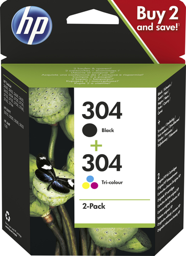 HP 304 2-pack Black/Tri-color Original Ink Cartridges