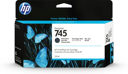 HP 745 130-ml DesignJet Matte Black Ink Cartridge