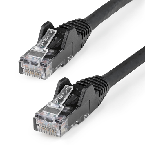 StarTech.com 7m CAT6 Ethernet Cable - LSZH (Low Smoke Zero Halogen) - 10 Gigabit 250Mhz 100W PoE RJ45 10GbE UTP Network Patch Cord Snagless with Strain Relief - Black, CAT 6, ETL Verified, 24AWG