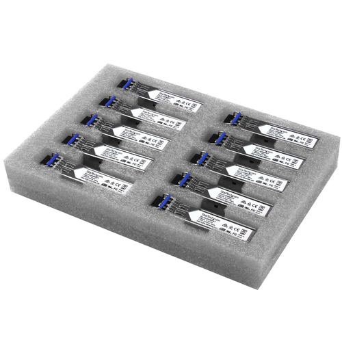 StarTech.com Cisco GLC-LH-SMD Compatible SFP Transceiver Module - 1000BASE-LX/LH - 10 Pack~Cisco GLC-LH-SMD Compatible SFP Module (10 Pack) - 1000BASE-LX/LH - 1GbE Single Mode Fiber SMF Optic Transceiver - 1GE Gigabit Ethernet SFP - LC 10km - 1310nm - DDM Cisco Firepower, ASR920, IE2000