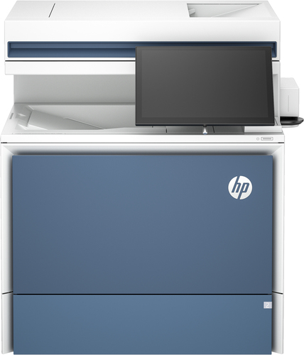 HP Color LaserJet Enterprise Flow MFP 5800zf Printer, Color, Printer for Print, copy, scan, fax, Automatic document feeder; Optional high-capacity trays; Touchscreen; TerraJet cartridge