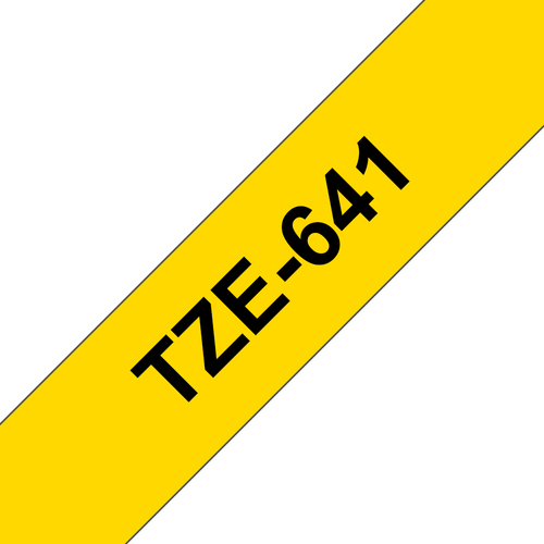 Tape/18mm black on yellow f P-Touch TZE