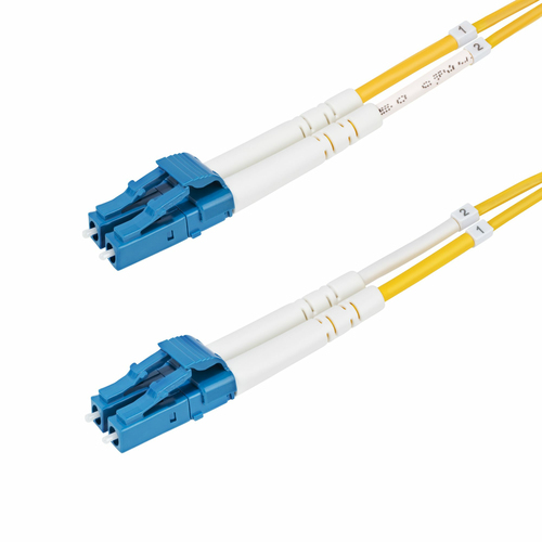 StarTech.com Câble Fibre Optique de 50m Duplex Monomode LC à LC (UPC) OS2, 9/125µm, 100G, Cordon Fibre Optique, Insensible à la Courbure, Faible Perte d'Insertion, Cordon Patch Fibre LSZH